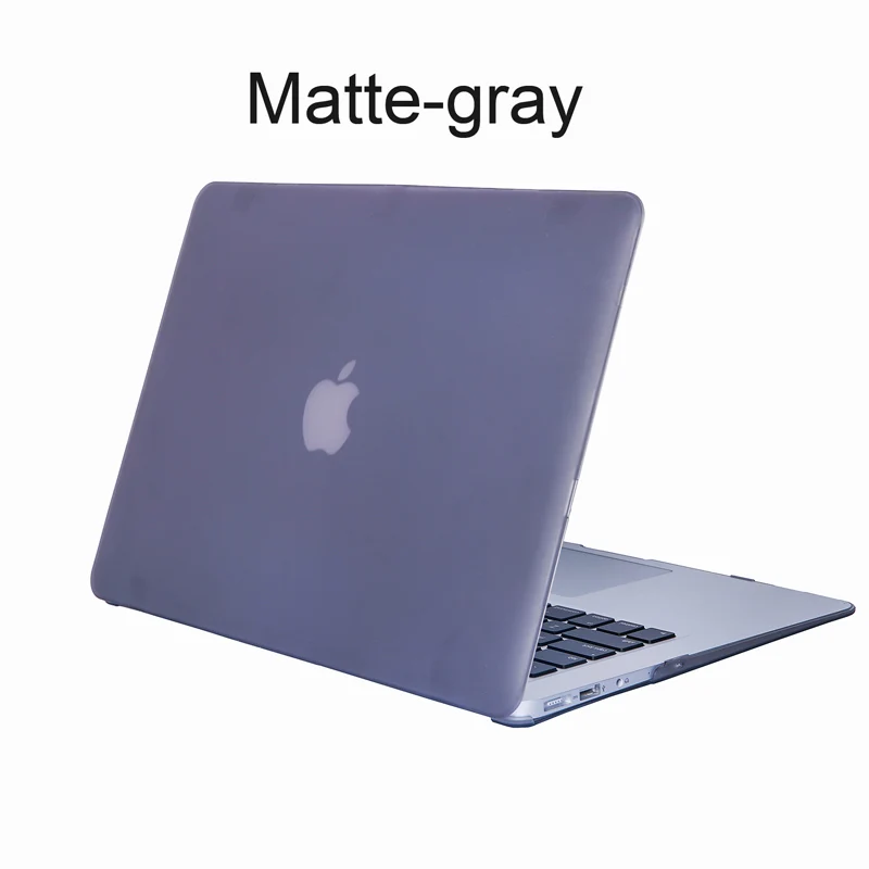 Жесткий Кристальный матовый чехол для ноутбука Apple Macbook Air 13 аксессуары для Mac book Pro retina 11 12 15 дюймов - Цвет: Gray