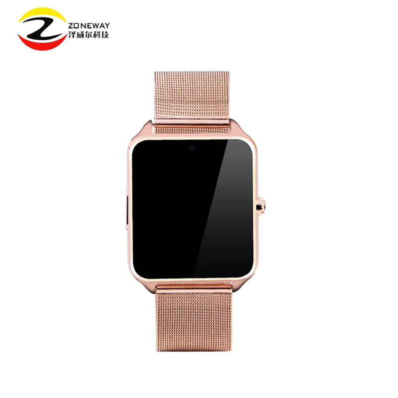 

2017New Bluetooth Smart Watch Phone Z60 Stainless Steel Support SIM TF Card Camera Call SMS Remind Smartwatch For IOS Android
