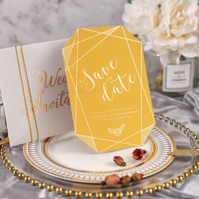 10 наборов Роскошные Индивидуальные печати золотые тиснения свадебные пригласительные карты с мраморной тематикой прозрачные конверты - Цвет: 6