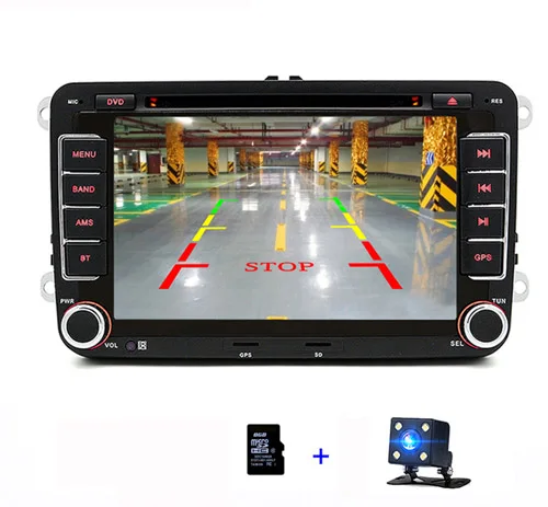 2din Автомагнитола для vw golf 4 5 6 7 passat b5 b6 b7 Polo Tiguan Автомагнитола 2 Din Leon Skoda octavia dvd Мультимедиа gps навигация - Цвет: And Cam Map Can bus