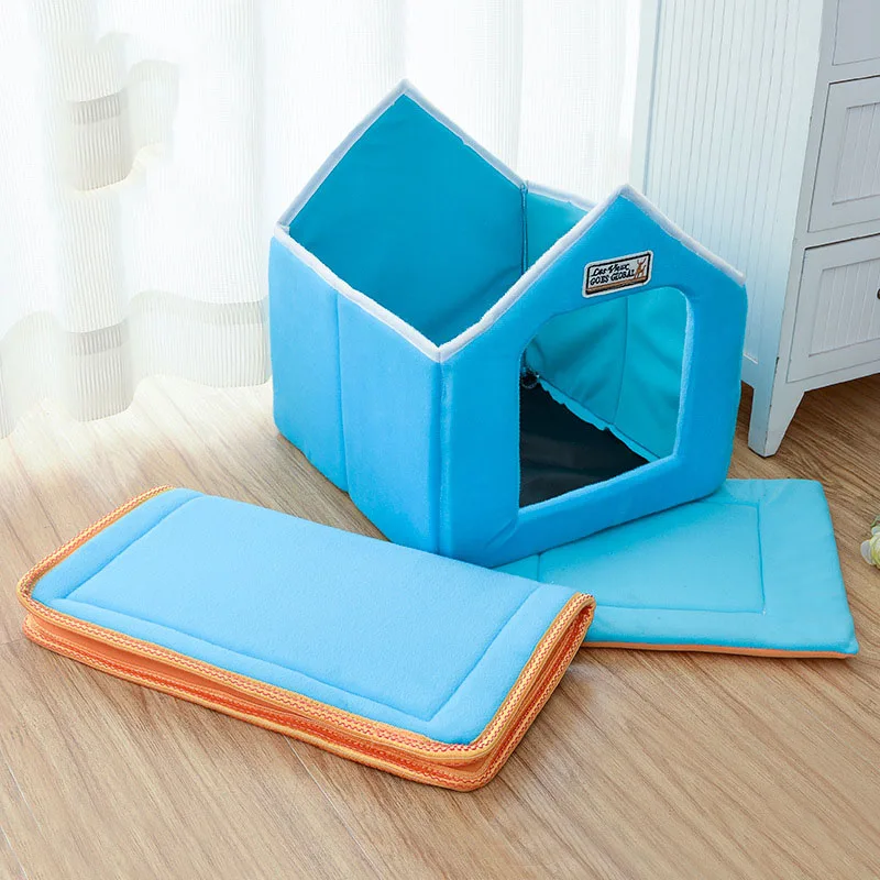 Pet House Foldable Bed With Mat Soft Winter Dog Puppy Sofa Cushion House Kennel Nest Bed For Small Medium Dogs House For Cats Pet House Foldable Bed With Mat Soft Winter Dog Puppy Sofa Cushion House Kennel Nest Bed For Small Medium Dogs House For Cats