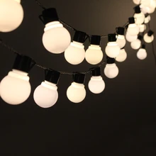 Thrisdar 10 м 38 шт. Глобус шар Светодиодная гирлянда Сказочный свет G50 большой шар лампы Наружная Свадебная вечеринка в саду Рождественская гирлянда