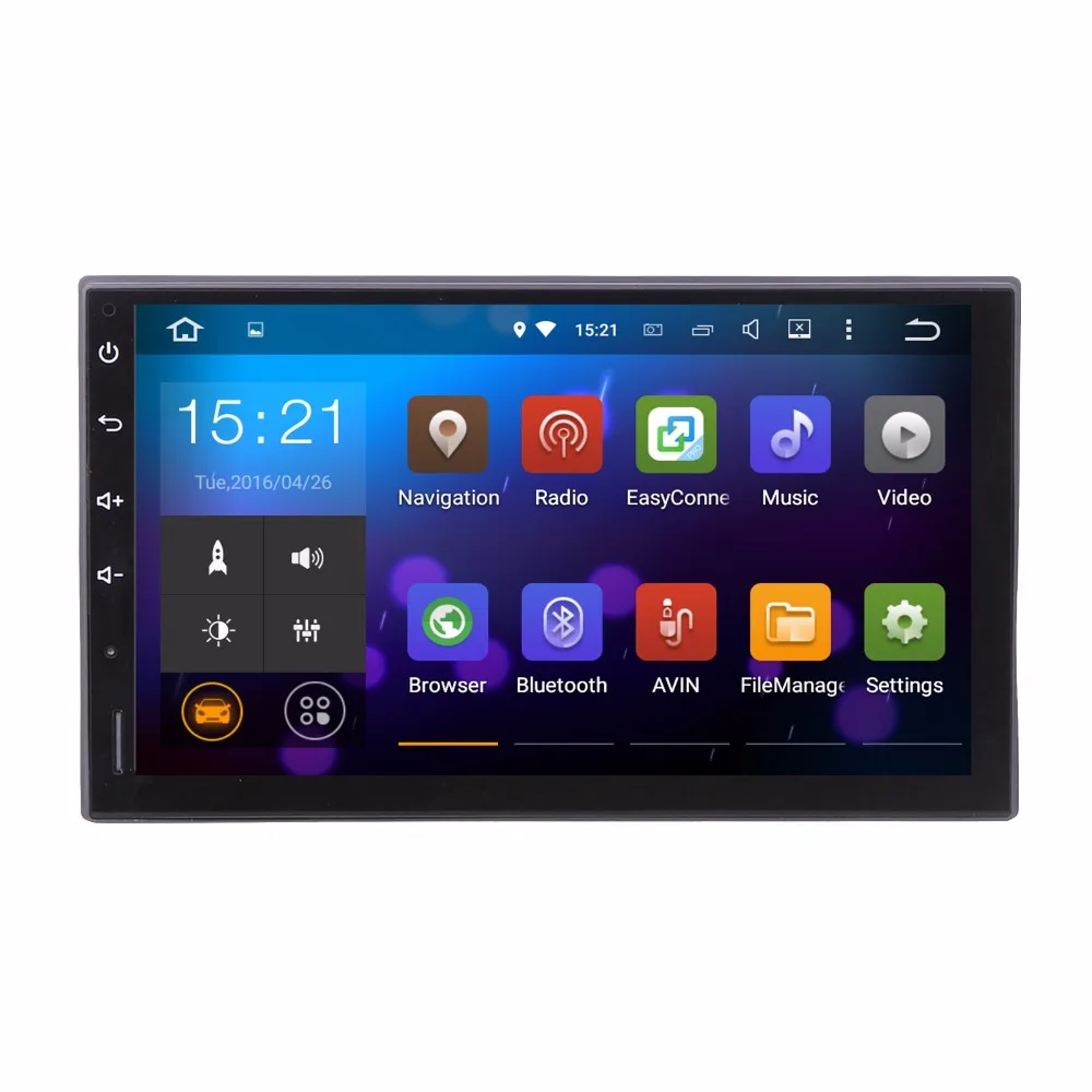 Универсальный 4 ядра автомобильный радиоприемник 2 Din Android gps 16G Встроенная память
