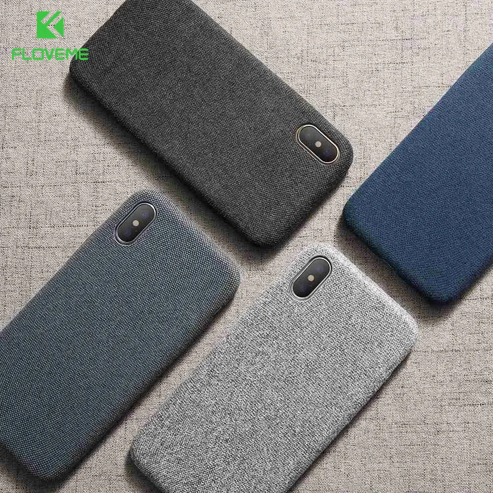 FLOVEME Мягкий силиконовый чехол для iPhone 7 8 Plus 6 S X XR XS Ультратонкий тканевый из ТПУ