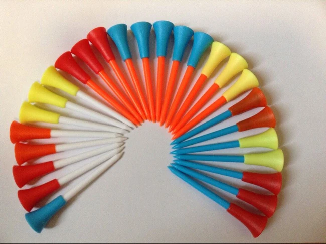 

50pcs bulk Assorted color plastic golf tee with rubber tip