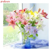 Полный квадратный алмаз 5D поделки алмазов картина Custom цветок 3D Вышивка крестом мозаичный Декор подарок