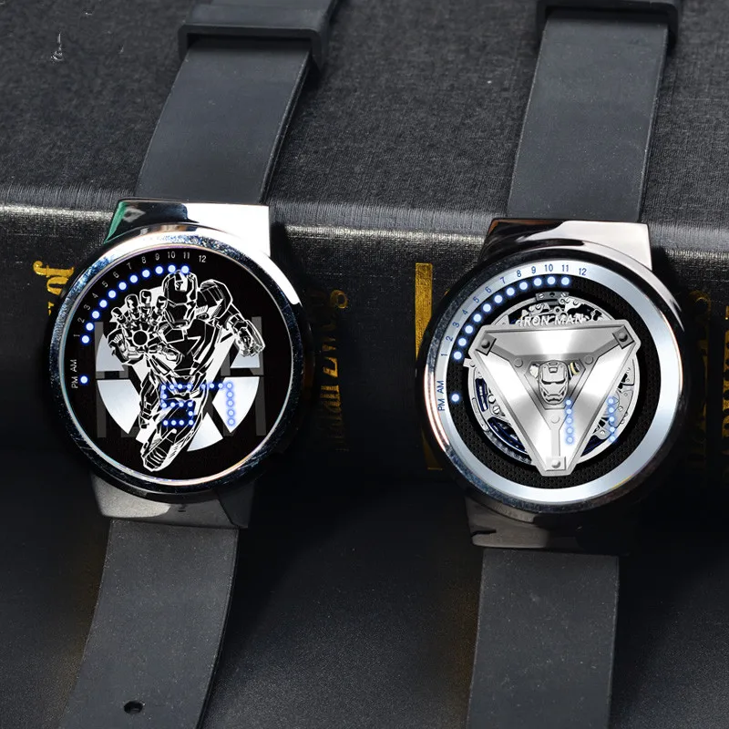 

The Avengers 4 Iron Man Touchscreen Waterproof Watch Joint Marvel Venom Men and Women Electronic Watch Movie Surroundings Toys