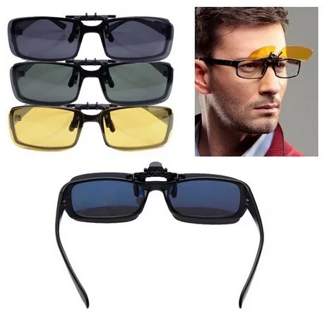 Клипсы на солнцезащитных очках линзы поляризованные дневное видение флип клип на очки с желтыми стеклами для ночного вождения очки 5 шт./партия