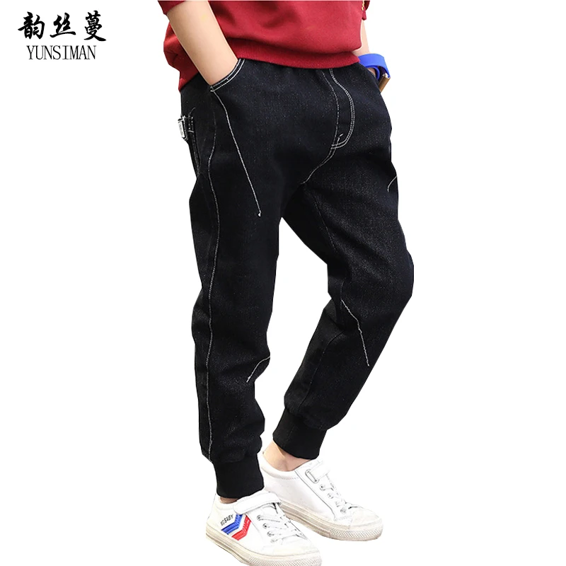 

Kids Jeans Age 8 10 to 12 Years Children Pants with White Line Cowboy Fashion Boys Jeans 10 12 Boys Denim Jeans for Spring 5P04