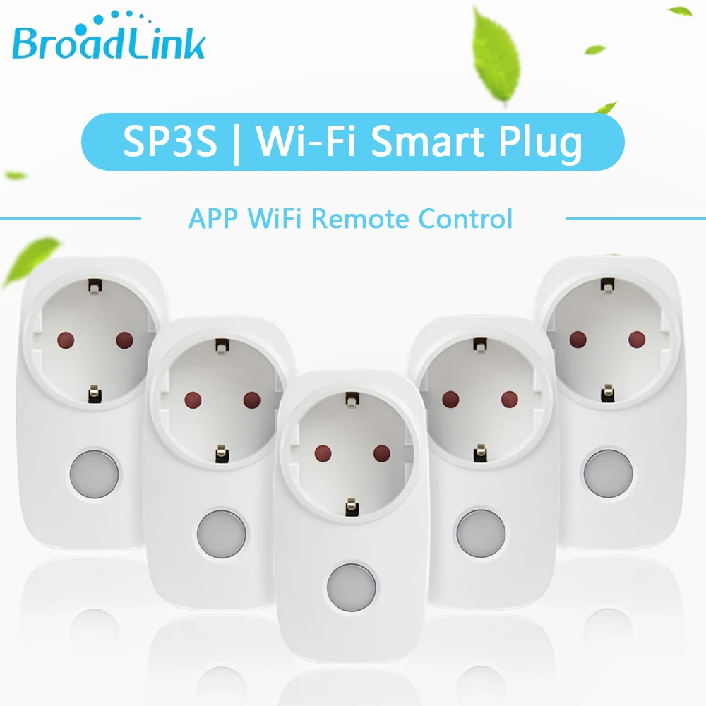 

Broadlink 2/3/5Pcs Original SP3S SP3 WiFi Smart Socket EU Plug Outlet work for ALexa Google Home Smart Home APP Remote Control