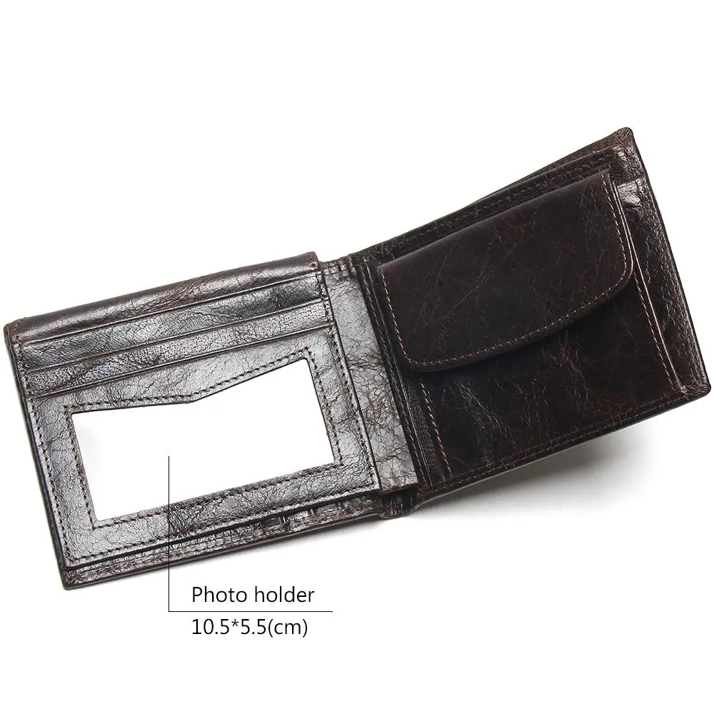 Beste Tauren 2020 Nieuwe Mannen Portemonnee 100% Echt Leer Crazy Horse Zippper Broekzak Top Grain Koe Lederen Portemonnee Mannen