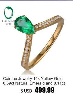 Caimao Jewelry Half Eternity 14 К желтого золота 0.25ct природных алмазов обручение обручальное кольцо