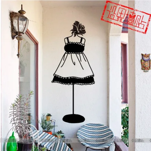 

Clothing store individuality creative wall/fashion women's clothing store wall post free shipping/kitchen window design