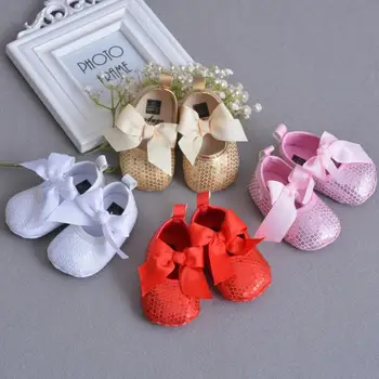 

0-12Months 1pair Baby Prewalker Baby Girl Sequin Socks Baby Shower Gifts Baby Baptism Shoes