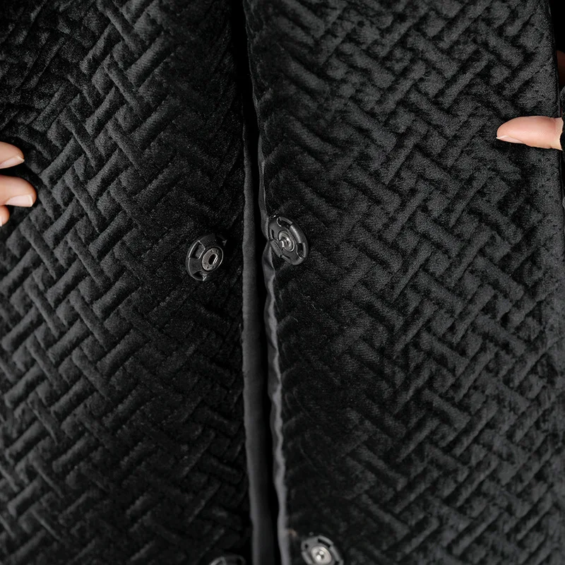 Mode Manches Collar Turn Femmes Poitrine down Zll1814 Automne Corée Black Parka Évider Pleine see Zll1814 Patchwork Picture Unique xitao Casual De Nouvelles Ax0twxvq