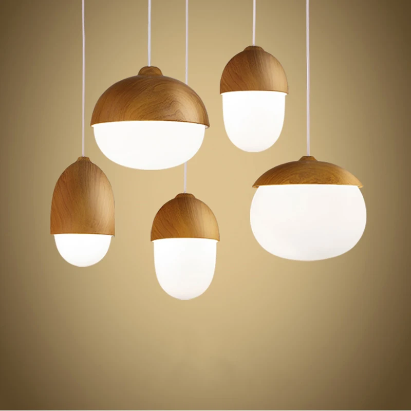 

Modern Pendant Lights Lamparas De Techo Vintage Suspension Luminaire loft Lamp Industrial Light Fixtures Wood Lampshade Abajur