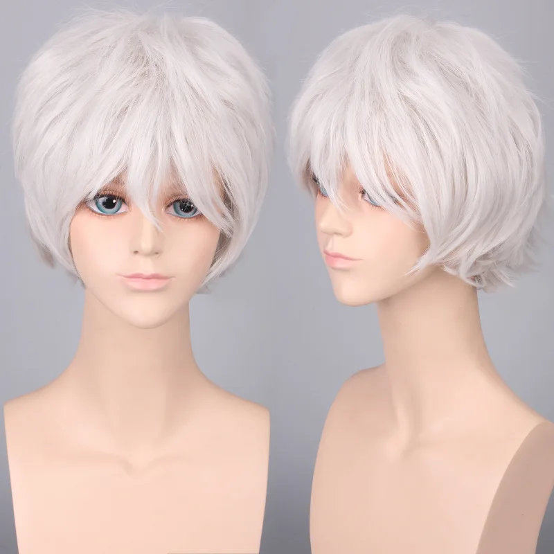 Coshome Naruto One Piece Fairy Tail Bleach Yato Cosplay Short Wig For Men Women Black Brown Yellow Red Blue Wigs (3)