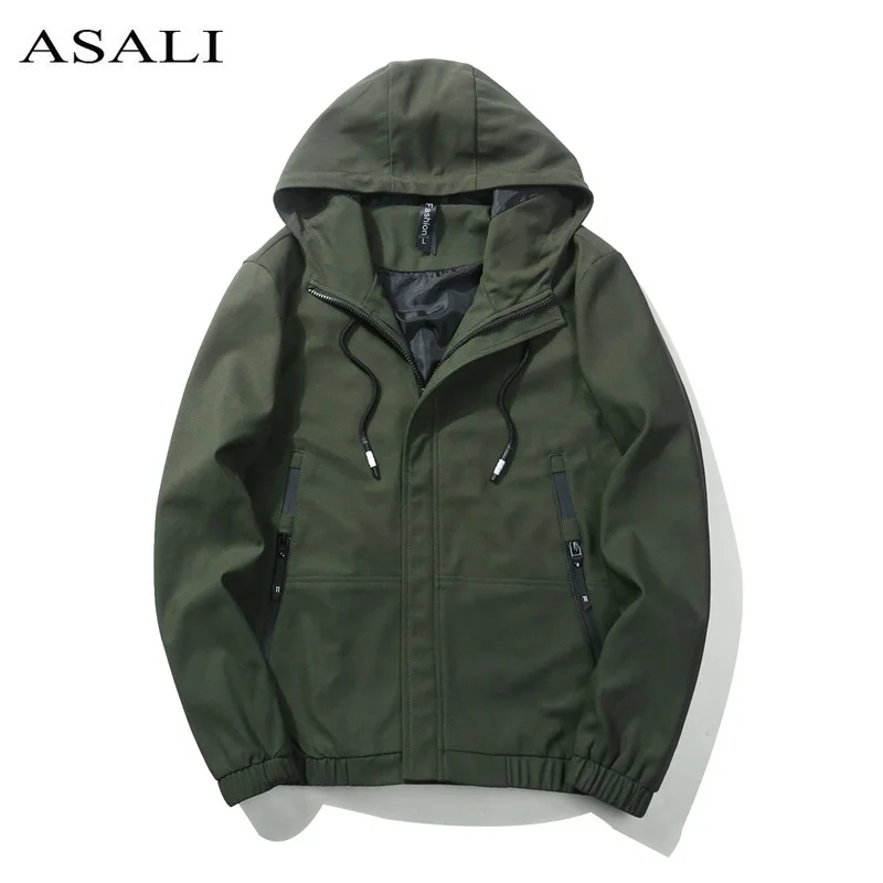 Buy Military Men Army Green Jacket Hooded Zipper Coats