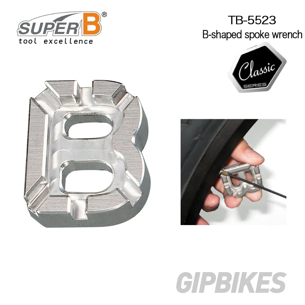 Super B TB 5523 Wheel Spoke tool B shaped spoke wrench for nipple size