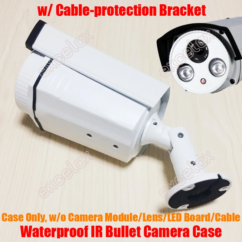 

Waterproof IR Bullet Camera Case & Cable Protection Bracket Size 90 Aluminum Alloy Casing Sunshield Cover IP66 Outdoor Housing