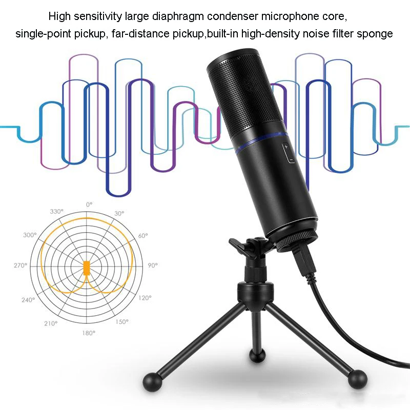 FELYBY Q9 Computer USB Microphone for Live Stream