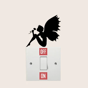 

Fashion Cartoon Fairy Light Switch Decal Home Decor Wall Sticker Vinyl 6SS0504