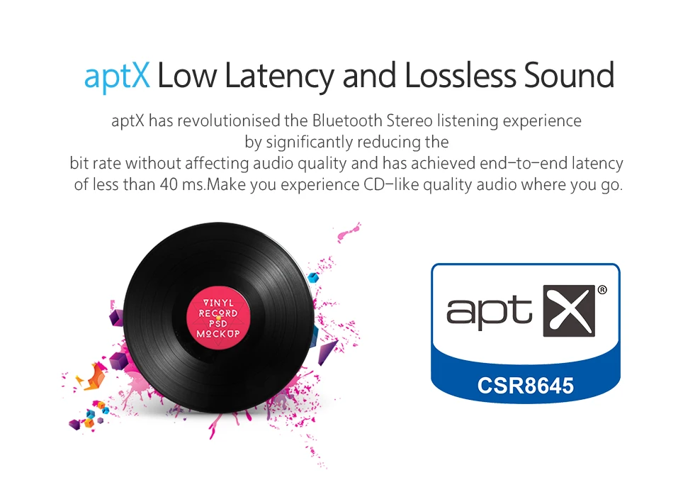 August EP725 Wireless Bluetooth Earphones with aptX