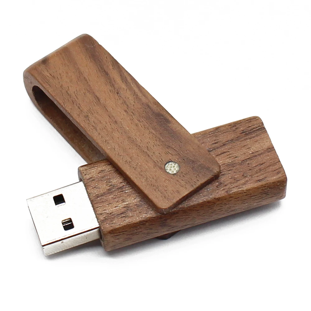 Модные вращающиеся деревянные USB флеш-накопители 128 МБ 4 ГБ 8 ГБ флешки 16 ГБ 32 ГБ 64 Гб карта памяти Флешка настоящий деревянный флэш-диск