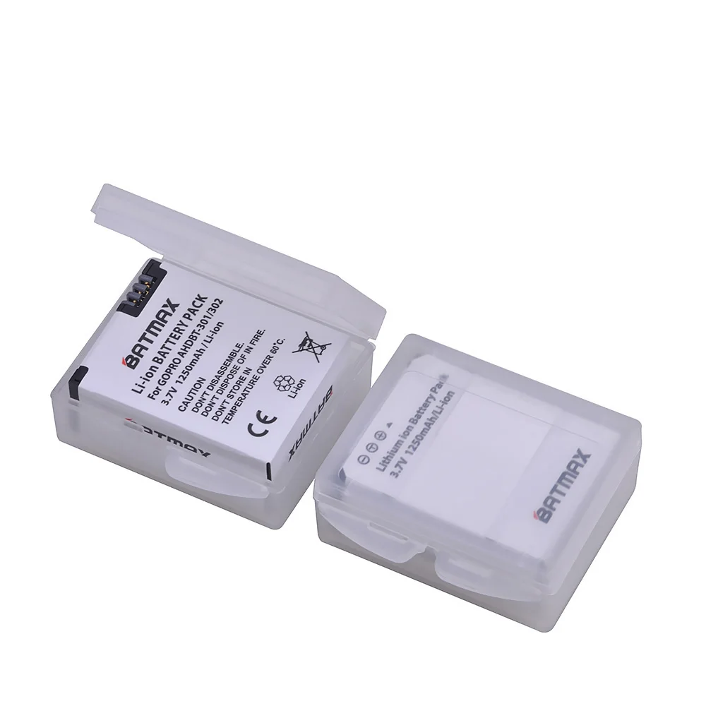 Batmax 2 шт. AHDBT 301 батарея + светодиодный дисплей 3 канальный USB зарядное устройство