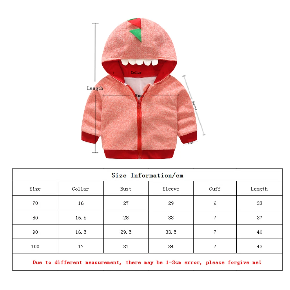 Tem Doger детская верхняя одежда и пальто осень новорожденных девочек пальто детские для мальчиков мультфильм Динозавр с капюшоном куртки дети детская одежда