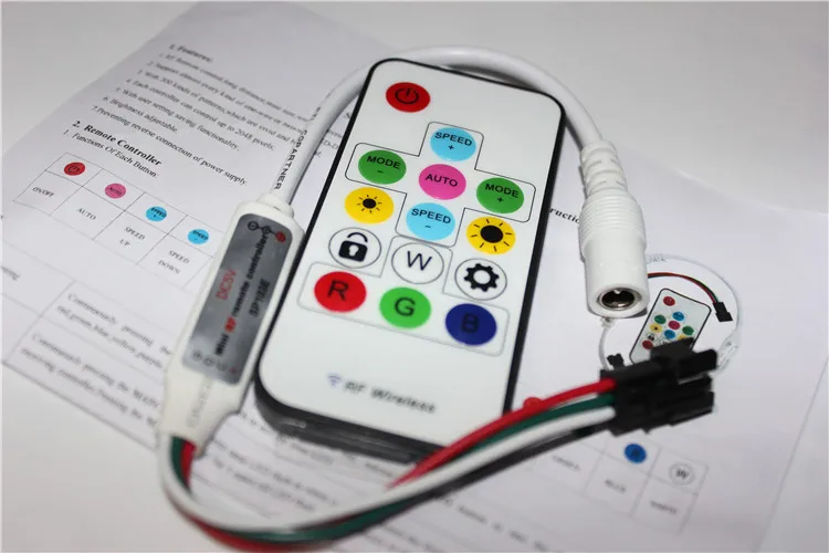 1 шт. SP103E DC5V/12v WS2801 WS2812B DC12V 2811 Миниатюрный цифровой RGB контроллер светодиодной