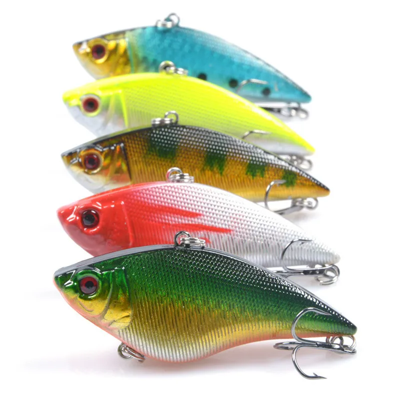  1PCS Hard VIB Fishing Lures Wobblers 7cm 16G Plastic Artificial Bait Treble Hooks Swim Bait Long Sh