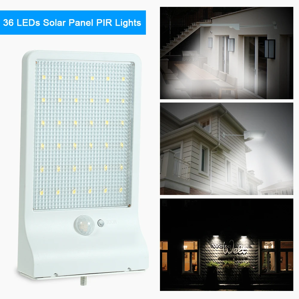 

Solar Motion Sensor Light Solar Power Street Lamps Outdoor Waterproof Security Wall Lamp for Patio Deck Home Driveway Stairs