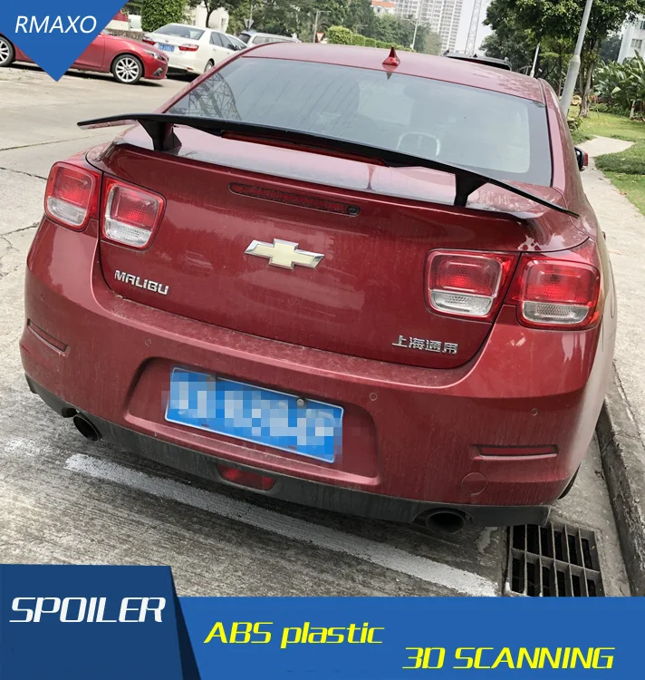 

For Malibu Spoiler 2009-2014 Chevrolet Malibu Spoiler ABS Material Car Rear Wing Primer Color Rear Spoiler