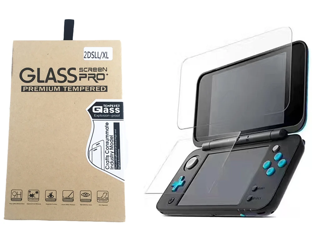 

Tempered Glass Top LCD Screen Protector + HD Clear Crystal Buttom LCD Screen Protective Filter for New Nintend 2DS XL New 2DS LL