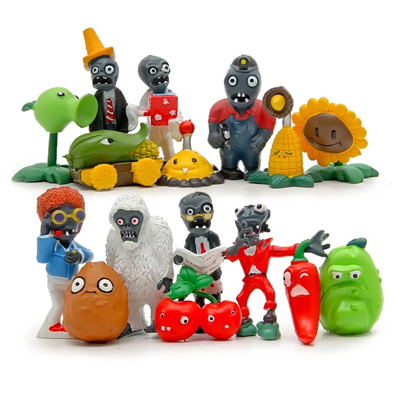 16 sztuk 5 cm PCV Plants vs Zombies zabawka chomper 2016