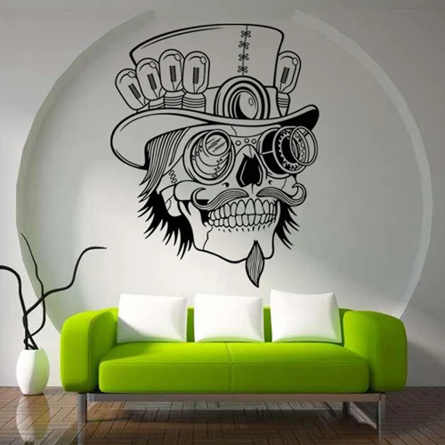 Украшение для Хэллоуина мексиканский череп шаблон собрать стикер на стену s для вечерние креативные домашний декор спальня ПВХ Настенная Наклейка на стену - Цвет: YR007