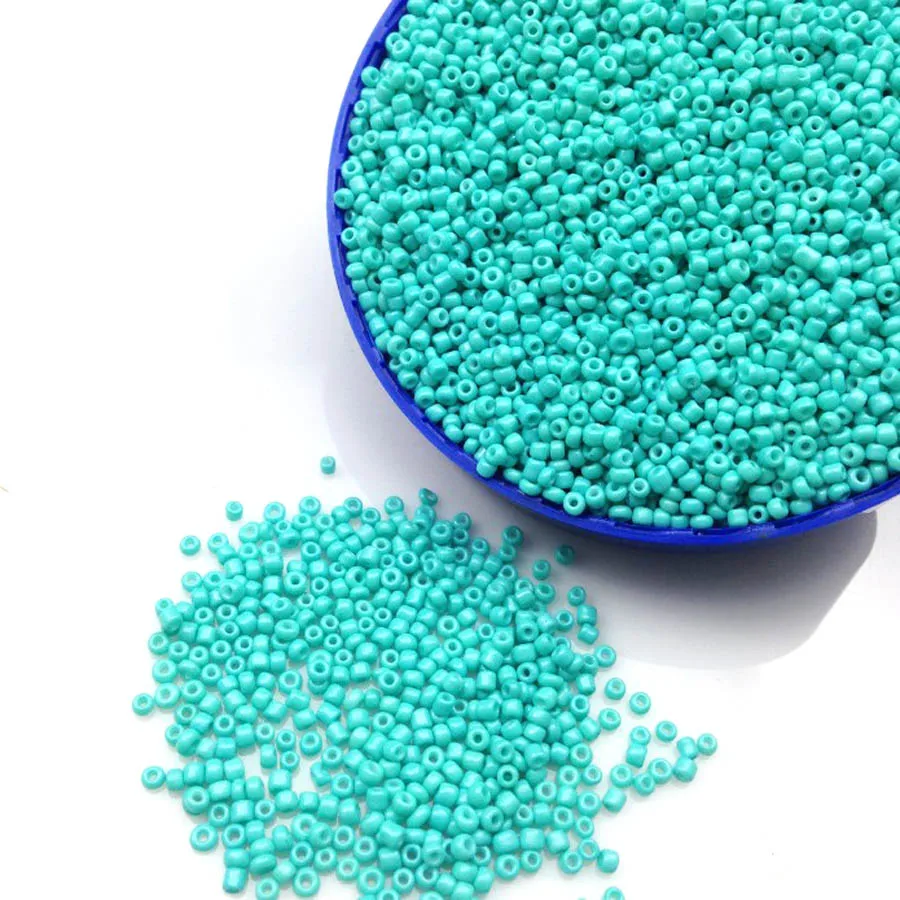 

16g 1000X 2mm 12/0 Turquoise Neon Color Opaque Round Loose Spacer Beads Cezch Glass Seed Beads Handmade Jewelry DIY Garment Bead