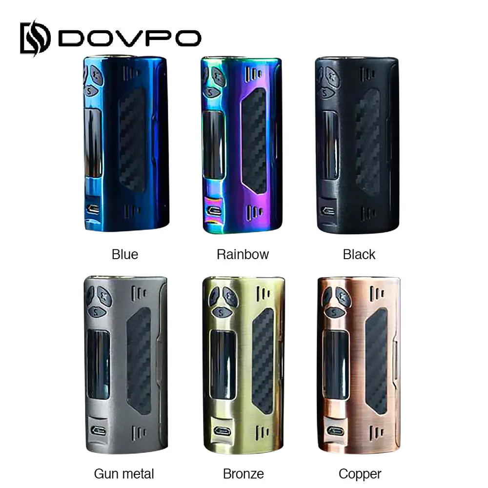

Original DOVPO TRIGGER 168 TC Box MOD 168W Max Output with 0.96-inch OLED Screen & 2A Quick Charging No Battery 18650 Box Mod
