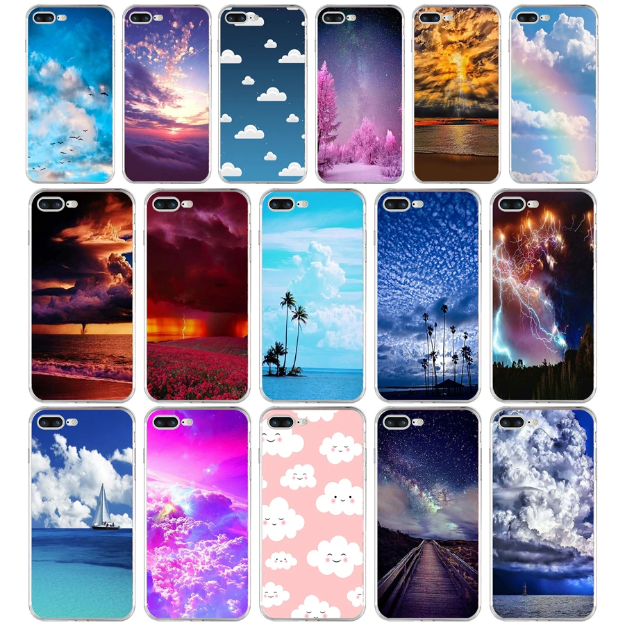 41SD clouds on blue sky  Soft TPU Silicone Cover Case For Apple iPhone 6 6s 7 8 plus Case