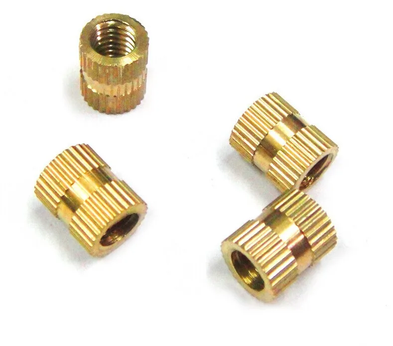

100pcs/lot M2*L D=3.5 Through-hole brass insert nut / knurled nuts for injection moulding