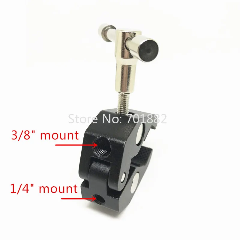 Jadkinsta 4in1 Crab Pliers Clip Super Clamp + Swivel 14 Tripod Ballhead + Screw Adapter For DJI Ronin-M LCD Monitor (6)
