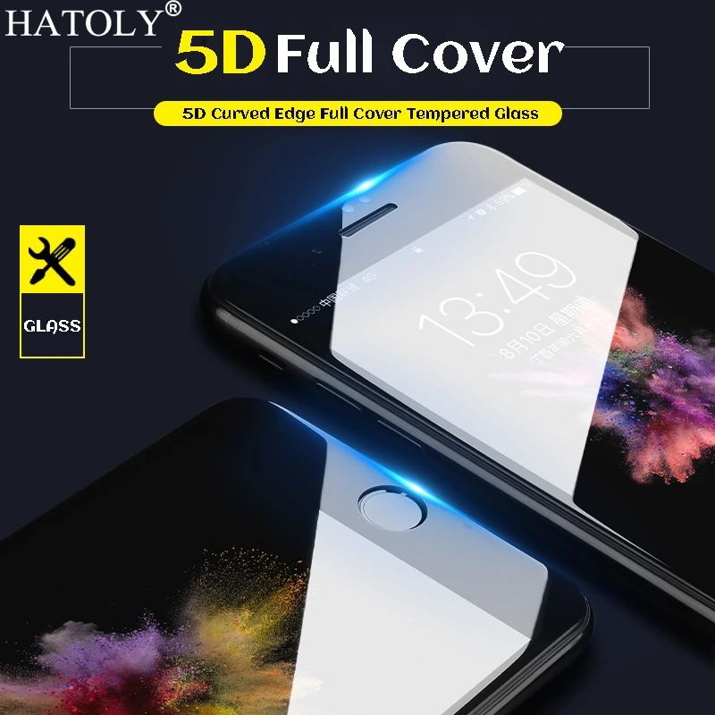 HATOLY 5D закаленное стекло для Huawei P Smart Защита экрана фото полное покрытие пленка