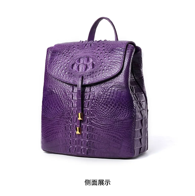 pugete New crocodile leather lady's bag bag lady's leather backpacking bag crocodile leather bag leisure fashionable lady's bag