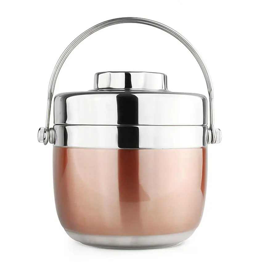 

Portable Stainless Steel Insulated Lunch Box Creative School Student Lunch Box 2 Layer Insulated Barrel Soup Bento Box