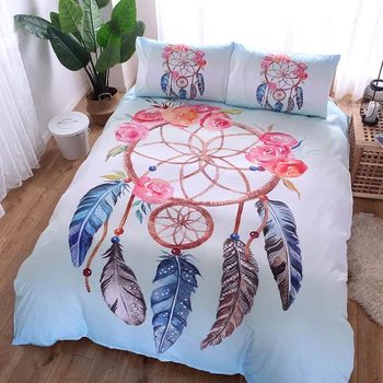 

Dream Catcher Home Textile Printed 3/4pcs Bedding Set Bed Cover Bed Sheet Duvet Cover Pillowcase Bed Linen Bedclothes Queen