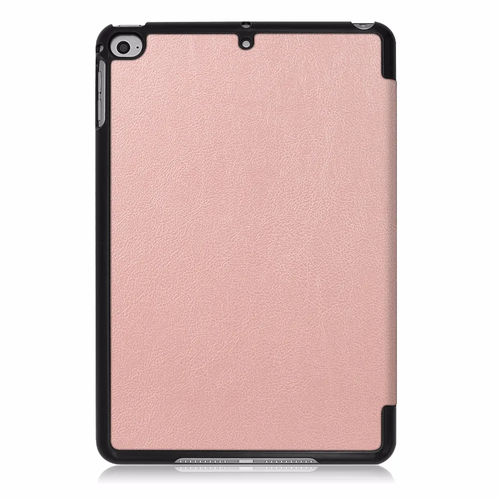 50 шт./лот Advanced Three fold Solid color Тонкий кожаный кошелек чехол для Apple iPad mini 4 5 защитный чехол