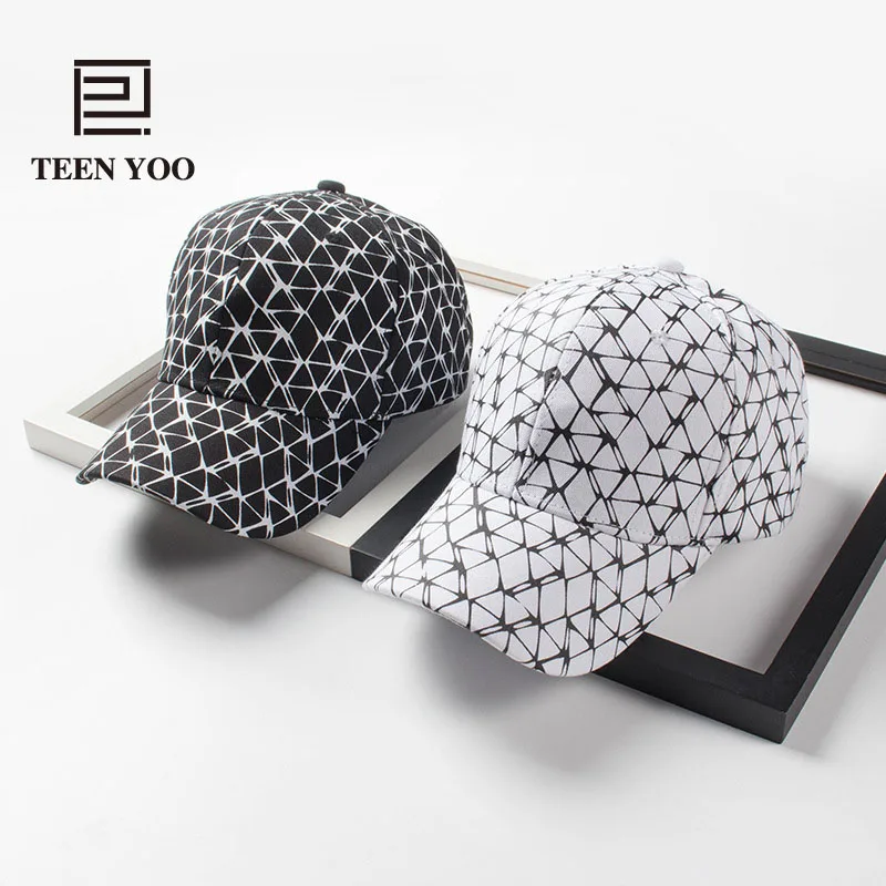 

High Quality Fashion Baseball Caps Polyester Cotton Printed Plaid Casual Street Snapback For Lovers Outdoor Sport Summer Sun Hat