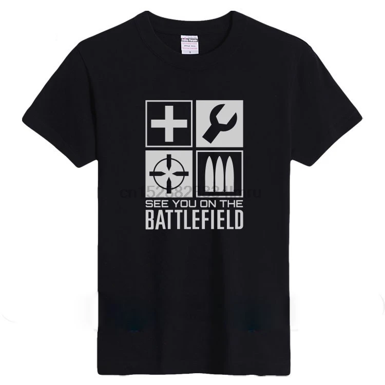 

GAME BATTLEFIELD With short sleeves Personality pattern design T-shirt Pure cotton multicolor