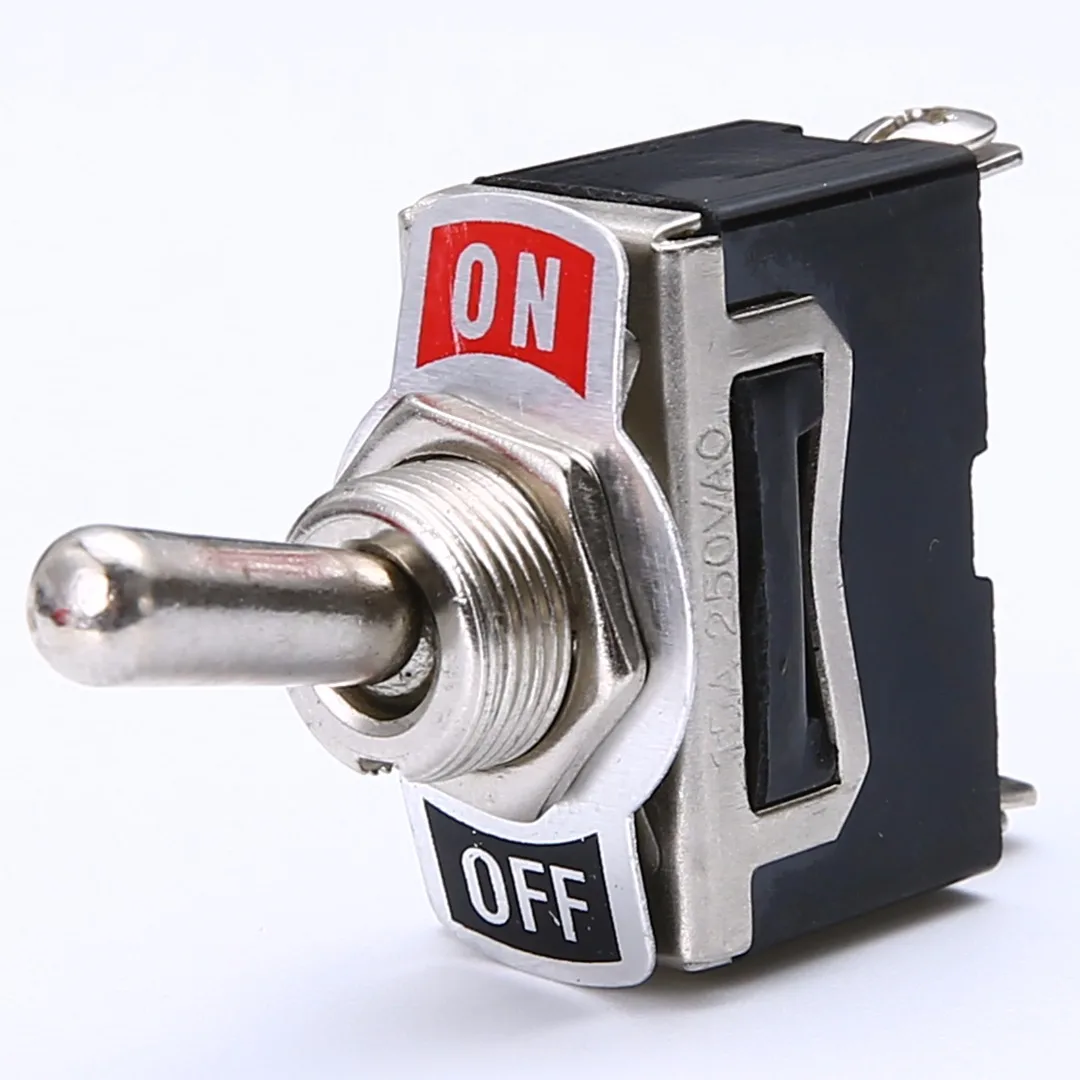 High Quality 1 Set Toggle Switch Cover ON/OFF SPST Toggle Switch Metal Lever Car Dash Light with Missile Cover
